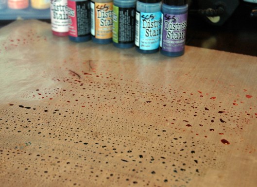 Distress Stains on Craft Sheet
