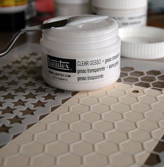 Stencils Part 4 - clear gesso