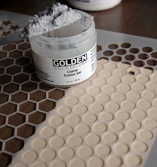 Stencils Part 4 - coarse pumice gel