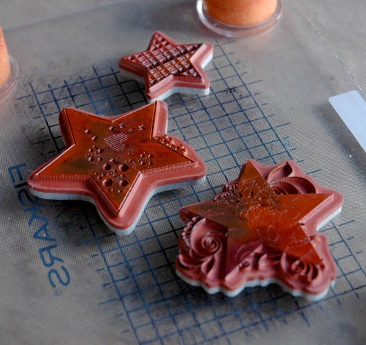 Distress Marker Resist - colour stamps