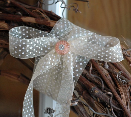 spring wreath - ribbon