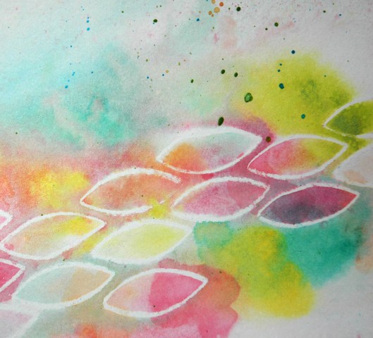 september - crayon resist