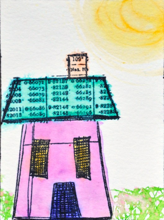 watercolour painting and scribble