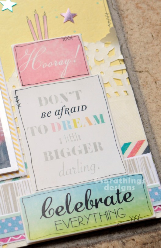 it's all about the cake sticker embellishment