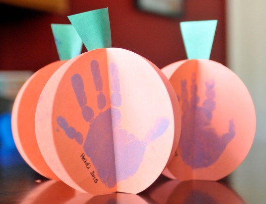 pumpkin handprints